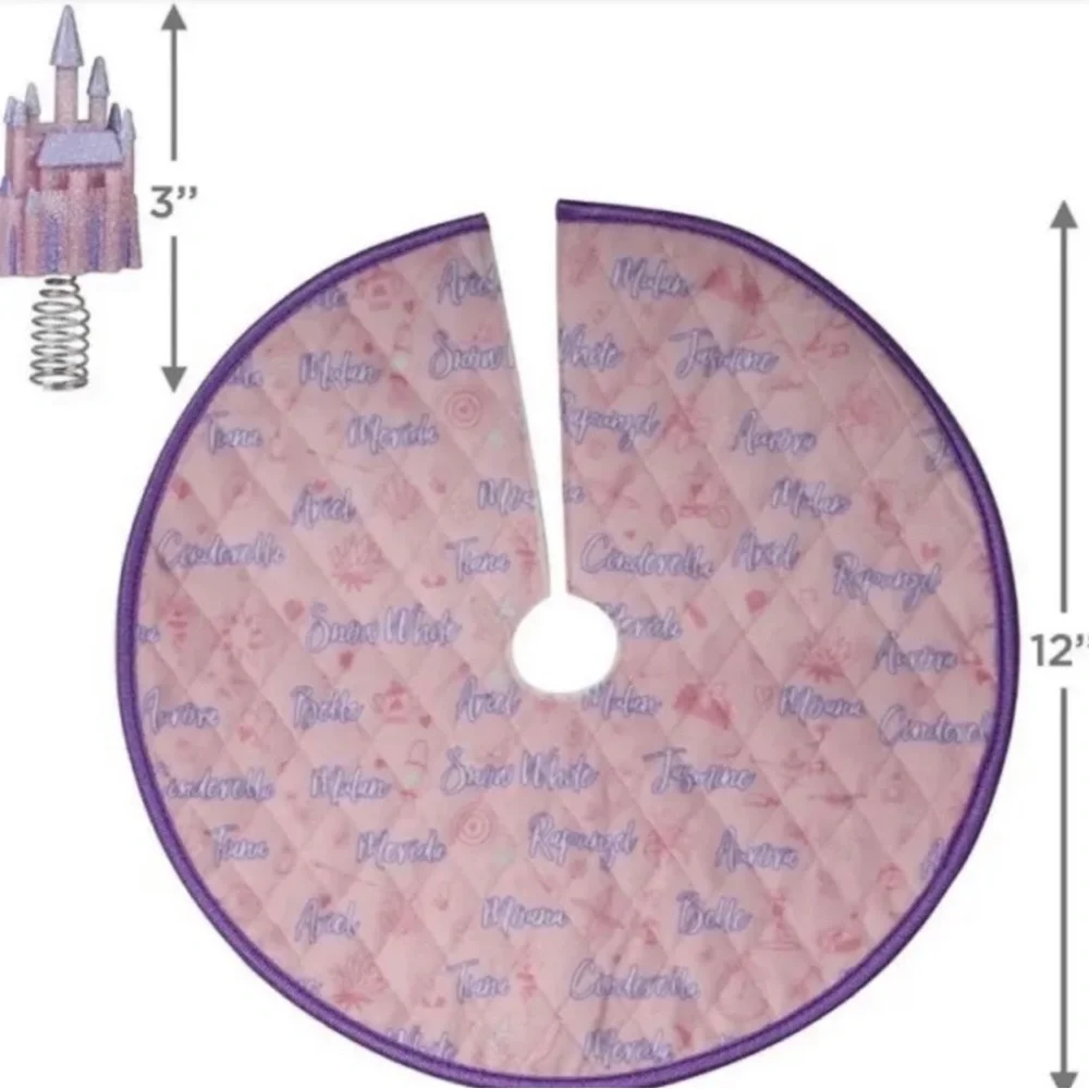 COPY - 🌟 NIB Hallmark Disney Princesses Box Set Tree Skirt & Topper pink